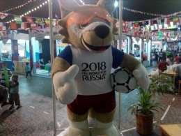 Maskot Piala Dunia 2018 di PRJ Kemayoran (Foto: Prattemm)