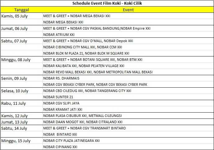 Diculik dari web MNC Pictures. Jadwal Nobar.