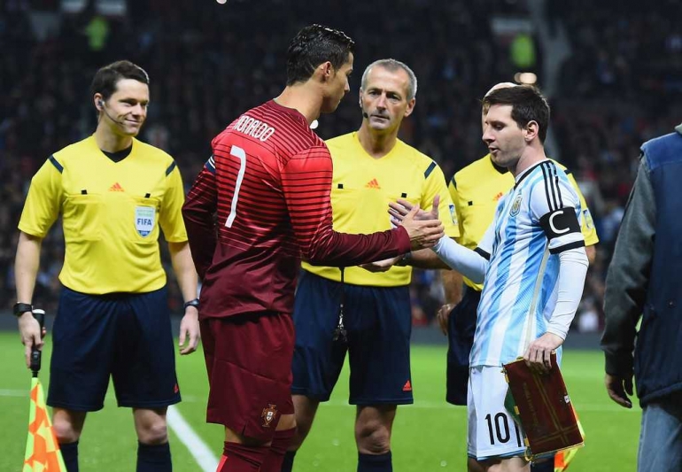 Cristiano Ronaldo dan Lionel Messi, mungkinkah bertemu di perempat final Piala Dunia 2018/Foto: Zimbio