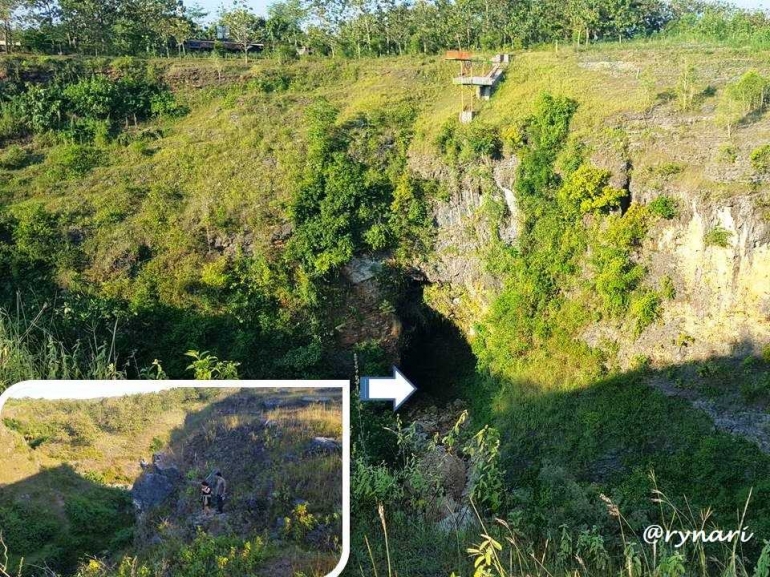 Mulut Goa Ngingrong di dasar Lembah Karst (dok pri)