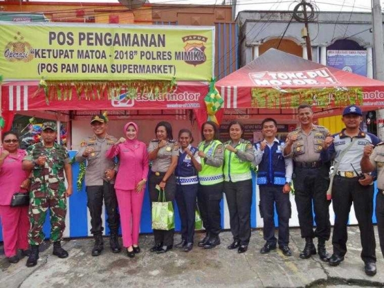 Saya Bersama Teman-Teman Polres Mimika. Dok:Pribadi