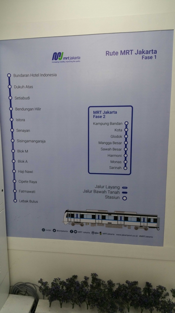 Info rute MRT yang akan beroprasi di2019 (Foto :Haritsauliarahman)