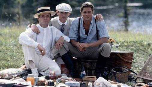 Aidan Quinn, Henry Thomas, dan Brad Pitt (sumber: www.greatwarfilms.net)
