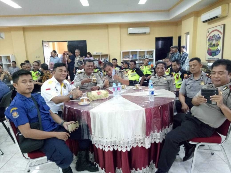 Suasana acara perayaan HUT Polri ke-72 dan Halal Bihalal