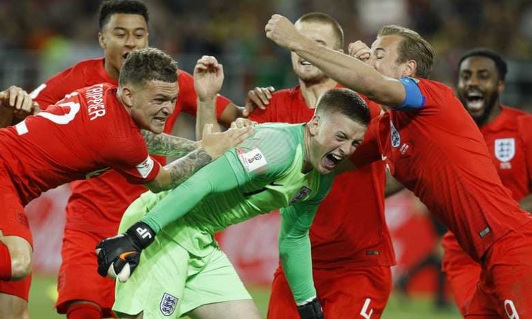 Inggris lolos dari Kutukan Adu Penalti I Gambar : Guardian