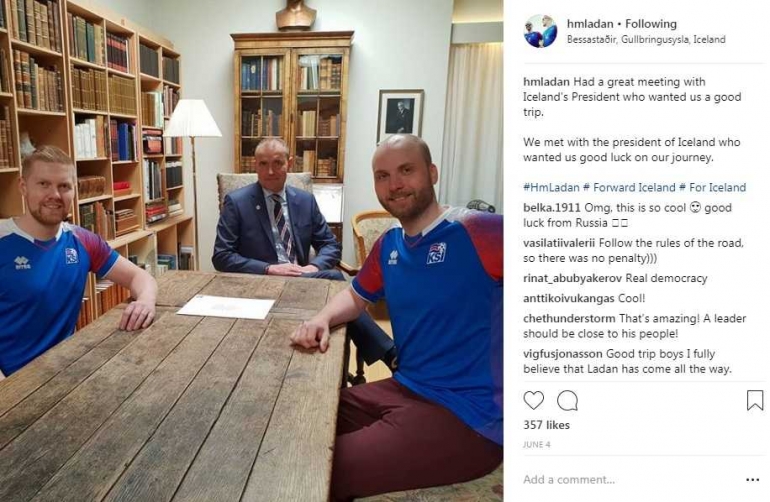 Bertemu dengan Presiden Islandia (Foto: @hmladan)