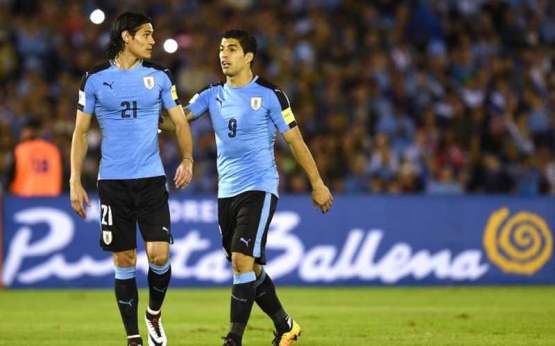 Luis Suarez dan Cavani menjadi andalan di lini depan Uruguay/Dailymail.co.uk