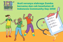Olahraga Zumba Bareng dan Cek Kesehatan di ICD 2018