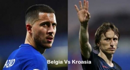 Eden Hazard (Belgia) vs Luca Modric (Kroasia) (Gambar Editan Pribadi)
