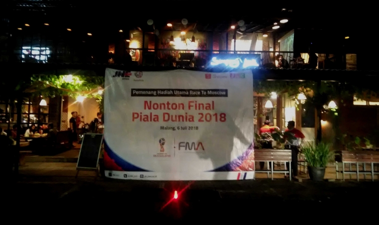 Nobar bersama JNE di kota Malang. Dok pribadi