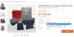 Koper Swiss Military Premium untuk menyimpan dokumen kita. Gambar di-screenshot dari www.oshop.co.id.