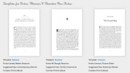 Template layout buku di internet (www.bookdesigntemplates.com/template-gallery)