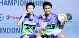 Tontowi Ahmad dan Liliyana Natsir akhirnya bisa menaklukkan Istora. Tahun lalu keduanya menjadi juara di JCC Senayan/Badmintonindonesia.org
