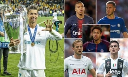Kepergian Ronaldo membuat sejumlah nama pemain muda disebut-sebut. Selain Mbappe dan Neymar, muncul pula nama Harry Kane dan Paolo Dybala/Dailymail.co.uk