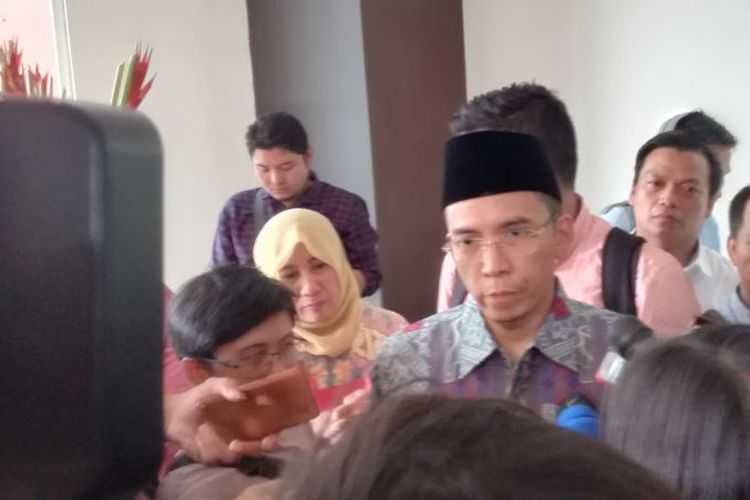 Gubernur Nusa Tenggara Barat (NTB) Zainul Majdi atau Tuan Guru Bajang (TGB) di kantor Ikatan Cendekiawan Muslim Indonesia (ICMI), Jakarta, Rabu (11/7/2018).