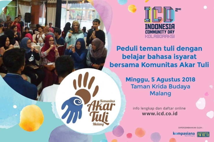 Workshop Bahasa Isyarat bersama Komunitas Akar Tuli Malang di ICD 2018