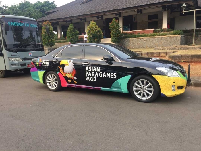 Mobil Dinas Menpora pun Jadi Medium Promosi Asian Games Mobil Dinas Menpora pun Jadi Medium Promosi Asian Games