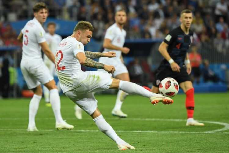 Tripper dan Tim Inggris Saat Semi Final vs Kroasia (Dok. Kompas.com)