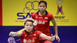 Greysia/Apriani di babak semifinal Thailand Open. Foto: BWF.