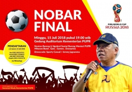 Banner pemberitahuan Acara Nobar Piala Dunia