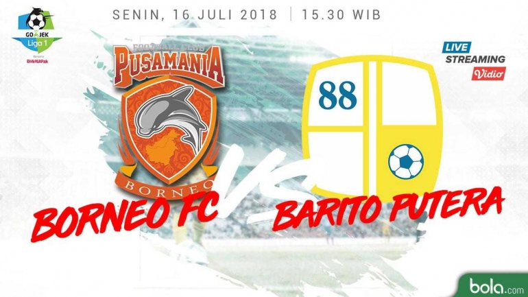 Borneo FC VS Barito Putera (Grafis : bola.com)