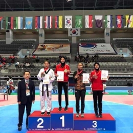 Mariska Halinda Sebagai Best Female Player World University Taekwondo Competition 2018 (Instagram Mariska Halinda)