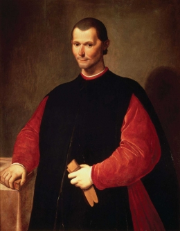 Niccolo Machiavelli dan buku berjudul The Discourse.