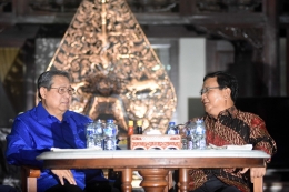 Ketua Umum Partai Demokrat Susilo Bambang Yudhoyono (SBY) dan Ketua Umum Partai Gerindra Prabowo Subianto (foto: antara)