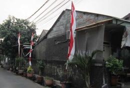 merah putih di tiang bambu/ahmad saukani