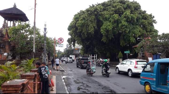 Jalan raya yang membentang di atas sungai (Dok pribadi)