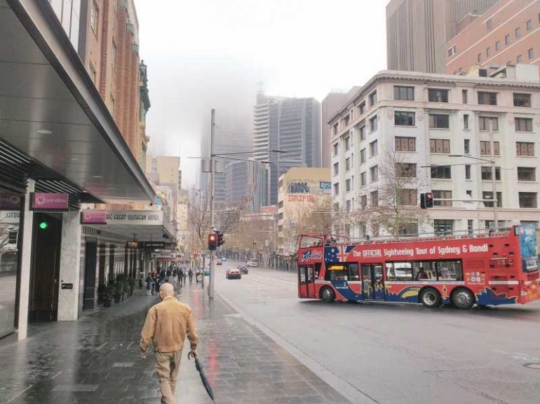Pemandangan Down Town Sydney Kala Hujan - foto: dokumentasi pribadi