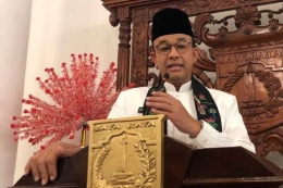 Gubernur DKI Jakarta Anies Baswedan di Balai Kota DKI Jakarta, Jalan Medan Merdeka Selatan, Jumat (20/7/2018). 