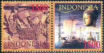 Candi ini diabadikan dalam perangko Indonesia tahun 2005 (heindorffhus.motivsamler.dk)
