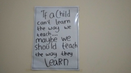 Quote menarik di dinding kelas Ikin School (dok.pribadi)