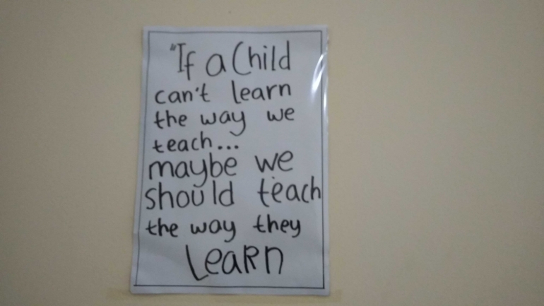 Quote menarik di dinding kelas Ikin School (dok.pribadi)