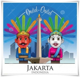Ondel-ondel maskota Jakarta (Foto: dreamstime.com)