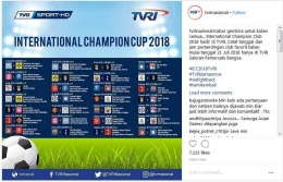 TVRI menayangkan ICC 2018 I Gambar : Instagramtvrinasional