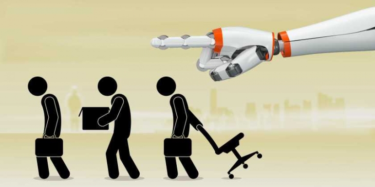 Robot Replaces Human - ilustrasi: algebraicm.ga