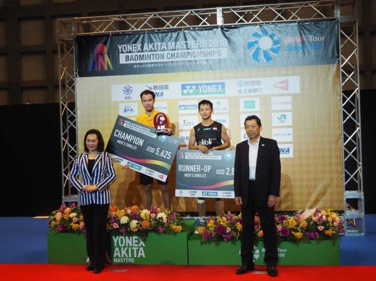 Ihsan Maulana gagal di final Yonex Akita Masters Japan Super100/Foto dari Badminton Association of Thailand