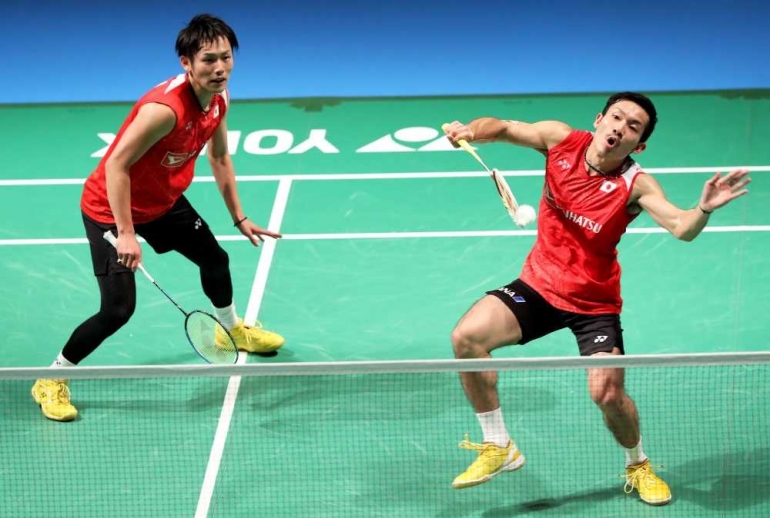 Takeshi Kamura/Keigo Sonoda menjadi salah satu penantang terberat The Minions di Kejuaraan Dunia/foto dari bwfworldchampionships.com