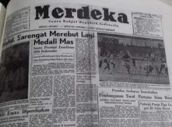 Berita kejayaan Sarengat/ foto dokpri repro Harian Merdeka tahun 1962