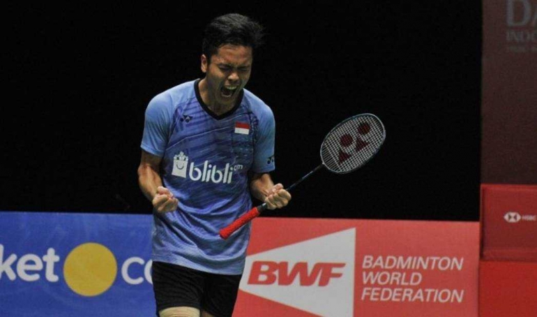 Tunggal putra Indonesia, Anthony Ginting, jadi unggulan di Kejuaraan Dunia 2018/Foto: Sportku.com