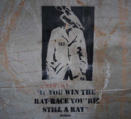 Sosok tikus yang sering muncul dalam karya Banksy (standard.co.uk).