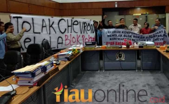 Penolakan terhadap Chevron (Foto: riauonline.co.id)