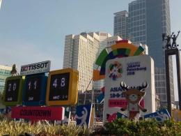 Semarak Asian Games di Bundaran HI, Jakarta (Dokpri)