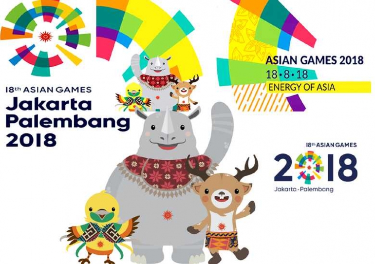 Tiga maskot Asian Games 2018. (Sumber: NTMC Polri)