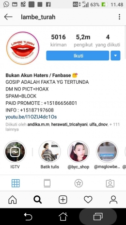 Followers lambe turah memang sangat banyak dok. Pri