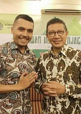 Foto bersama Menteri Agama, Lukman Saifudin Hakim (sumber:@andrie_agan)