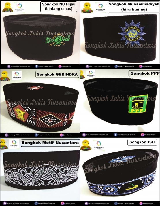 Contoh produk Songkok Lukis Nusantara