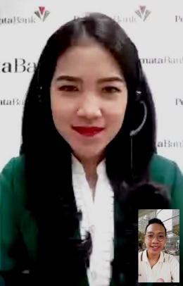 Penulis melakukan verifikasi melalui VideoCall saat pembukaan rekening